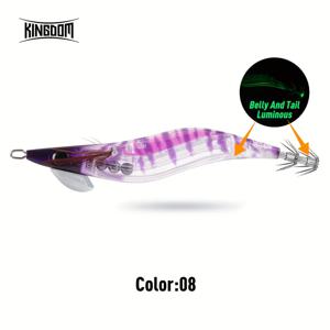 킹덤 1개 시뮬레이션 새우 하드 베이트, 내장형 스틸 볼로 장거리 캐스팅 + 야광 기능, 10g/15.5g/19.5g, 다양한 색상, 날카로운 오징어 훅 장착, 해수 및 담수용, 고급스러운 낚시 선물