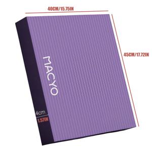 MACYO 운동 균형 패드, 45/40/4Cm (17.7/15.7/1.57Inch) 미끄럼 방지 쿠션 폼 매트 무릎 쿠션 및 무릎 패드 (피트니스 및 안정성 훈련, 요가, 덤벨 벤치 프레스 매트, 물리 치료용)