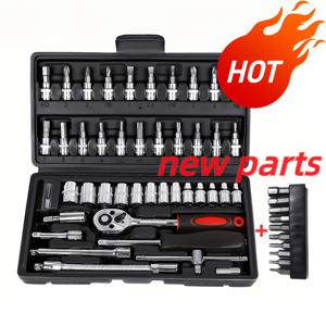 94/54pcs 최고급 자동차 공구 키트 - 고품질 라쳇 토크 렌치 및 스크루드라이버 세트 - 초소형 휴대용 통합 솔루션 - 자동차, 자전거, 수리 툴박스