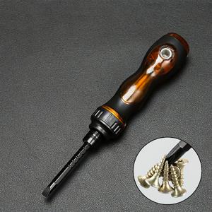2-in-1 래칫 텔레스코픽 드라이버, 길이 조절식 수축식 샤프트, 솔리드 비트, 가전제품 및 가구 수리용 십자 및 일자 드라이버