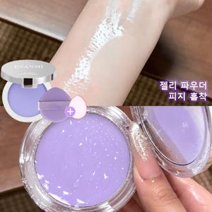 워터프루프 노세범 모공 젤리 파우더 I 피지 흡착 I 모공 매끈커버 가루날림 묻어남 유분 ZERO 뭉침 없이 투명한 젤리 파우더 올 데이 블러 젤리 팩트 메이크업 세팅 크림 【gift 퍼프2매】