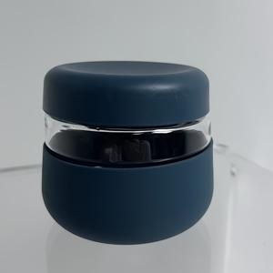 Seal Tight 유리 도시락 용기 16Oz 붕규산 유리 수프 용기 뚜껑 포함, 재사용 가능한 스낵 용기, 밀폐 식품 보관 용기 유리병 실리콘 슬리브 포함 요거트, 오버나이트 오트밀, 식사 준비, 전자레인지 및 식기세척기 사용 가능