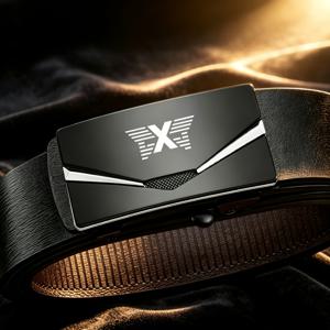 PXG 로고 남성용 버클 시스템 벨트 - 빠른 조절과 부드러운 작동, 정장, 캐주얼웨어 및 선물용으로 적합한 안전한 핏 벨트 | 비즈니스, 데일리용으로 적합