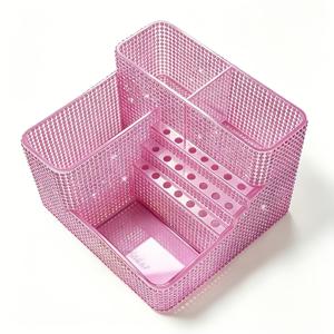 라인스톤 스타라이트 네일 아트 정리함, 투명 아크릴 다중 수납칸 네일 브러쉬 보관함, 네일 살롱 및 가정용 책상을 위한 고급스럽고 반짝이는 매니큐어 도구 홀더 (네일 아트 정리함, 수납, )