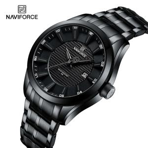 탑 브랜드 NAVIFORCE 남성용 시계 방수 쿼츠 비즈니스 캐주얼 손목 시계 스테인레스 스틸 스트랩 날짜 시계 Relogio Masculino